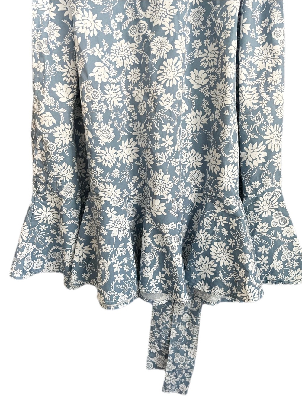 Blue Floral Belted Cottagecore Front Button Belted Shirt Dress Chaps Sixe XXL - Picture 10 of 16